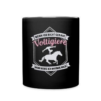 Loves Horse Vaulting Gift - Full Colour Mug - black - Front