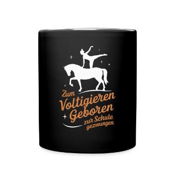 Loves Horse Vaulting Gift - Full Colour Mug - black - Front