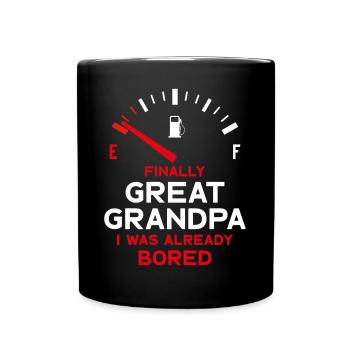 FINALLY GREAT GRANDPA FINALLY GREAT-GRANDPA - Full Colour Mug - black - Front