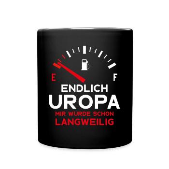 ERSTER URENKEL ENDLICH UROPA - Tasse einfarbig - Schwarz - Vorne