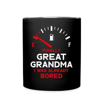 FINALLY GREAT GRANDMA FINALLY GREAT-GRANDMA - Full Colour Mug - black - Front