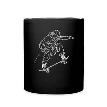 Skateboarder Sketch - Full Colour Mug - black - Front