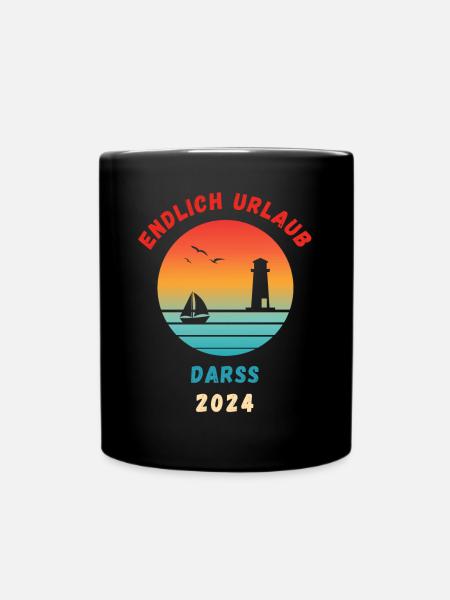 Darß Urlaub 2024 Ostsee Darss Idee - Tasse einfarbig - Schwarz