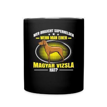 I have a Magyar Vizsla pointing dog - Full Colour Mug - black - Front
