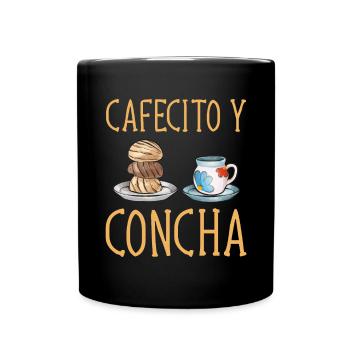 Concha Hispanic Mexikanisch Pan Dulce - Tasse einfarbig - Schwarz - Vorne