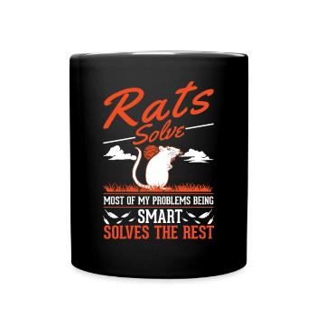 Rat Cadeau Maison Rat Propriétaire - Mug uni - noir - Devant