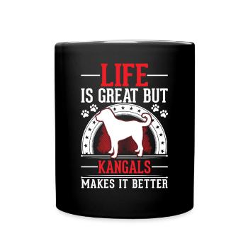 La vie est belle Mais Kangals la rend meilleure - Mug uni - noir - Devant