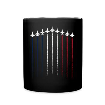 Jet Parade Tricolour - Full Colour Mug - black - Front
