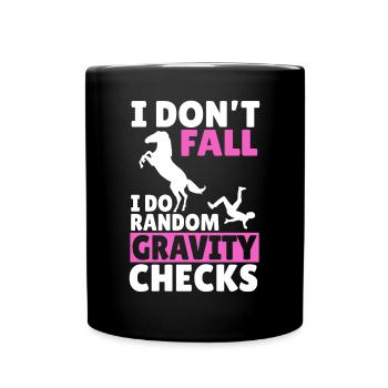 Loves Horse Vaulting Gift - Full Colour Mug - black - Front