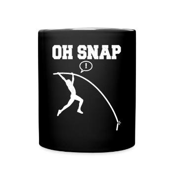 Stabhochspringer-Geschenk - Tasse einfarbig - Schwarz - Vorne