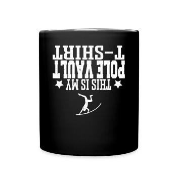 Stabhochspringer-Geschenk - Tasse einfarbig - Schwarz - Vorne