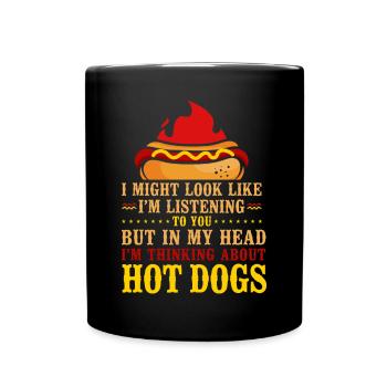 Hot Dog Adulte Je pourrais ressembler - Mug uni - noir - Devant