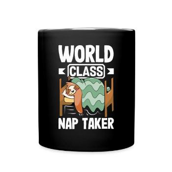 Preneur de sieste de classe mondiale Paresseux drôle - Mug uni - noir - Devant