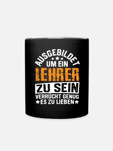 Lehrer Schule Lehramt Studenten Lehrerin - Tasse einfarbig - Schwarz