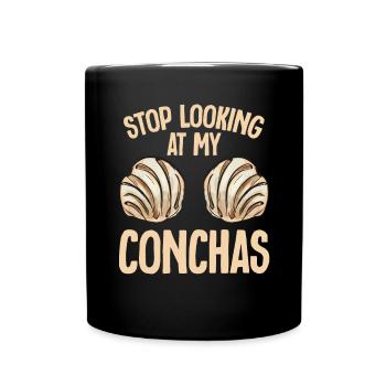 Concha Hispanic Mexikanisch Pan Dulce - Tasse einfarbig - Schwarz - Vorne