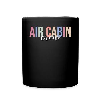 Flugbegleiterin Stewardess - Tasse einfarbig - Schwarz - Vorne
