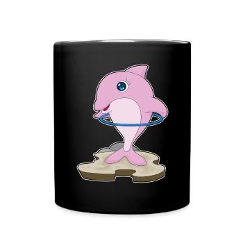 Gymnastique d’entraînement Dolphin Fitness Hoop - Mug uni - noir - Devant
