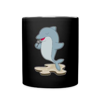 Chant Dolphin Singer Microphone - Mug uni - noir - Devant