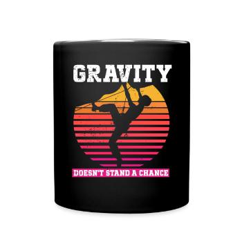 Klettern Mountain Boulder Climble Kletterer - Tasse einfarbig - Schwarz - Vorne