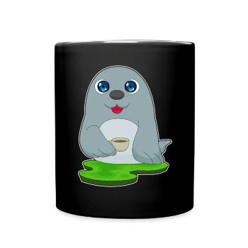Seal Coffee Mug - Full Colour Mug - black - Front