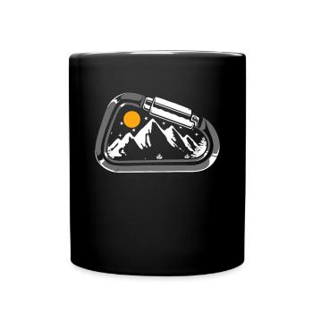 Klettern Mountain Boulder Climble Kletterer - Tasse einfarbig - Schwarz - Vorne