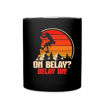 Klettern Mountain Boulder Climble Kletterer - Tasse einfarbig - Schwarz - Vorne