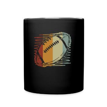 American Football Tshirt Men's Kids Football - Full Colour Mug - black - Front