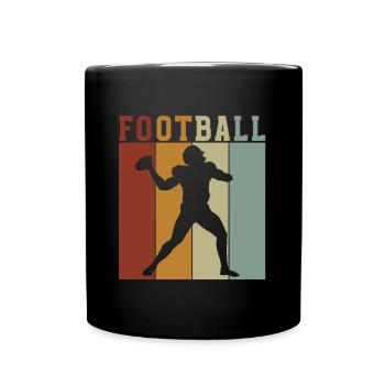 American Football Tshirt Men's Kids Football - Full Colour Mug - black - Front