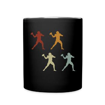 American Football Tshirt Men's Kids Football - Full Colour Mug - black - Front