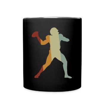 American Football Tshirt Men's Kids Football - Full Colour Mug - black - Front