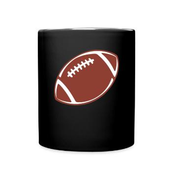 American Football Tshirt Men's Kids Football - Full Colour Mug - black - Front