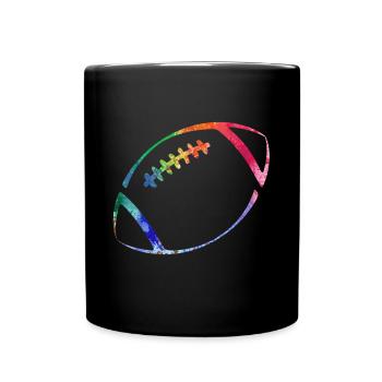 American Football Tshirt Men's Kids Football - Full Colour Mug - black - Front