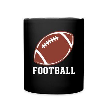 American Football Tshirt Men's Kids Football - Full Colour Mug - black - Front