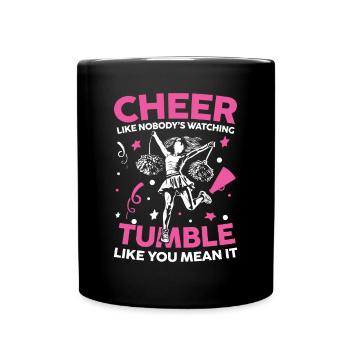 Cheer Like Nobody's Watching für eine cheerleader - Tasse einfarbig - Schwarz - Vorne