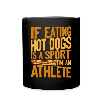 Hot-dog adulte si manger des hot-dogs - Mug uni - noir - Devant