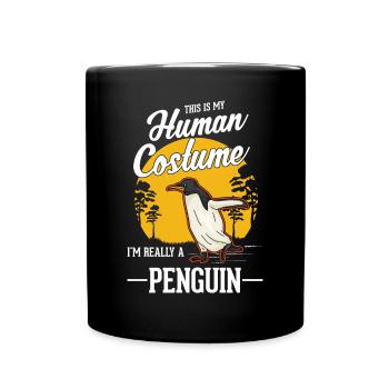 Pinguin Human Costume Penguin - Full Colour Mug - black - Front