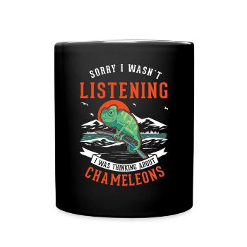 Idée cadeau caméléon caméléon caméléon - Mug uni - noir - Devant