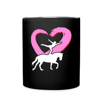 Loves Horse Vaulting Gift - Full Colour Mug - black - Front