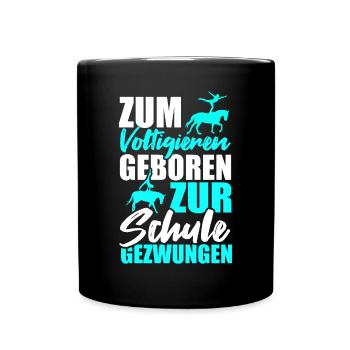 Loves Horse Vaulting Gift - Full Colour Mug - black - Front