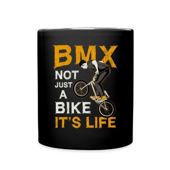 BMX ist nicht nur ein Fahrrad / BMX freestyle - Tasse einfarbig - Schwarz - Vorne
