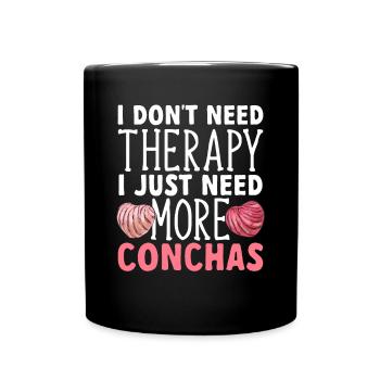 Concha Hispanic Mexican Pan Dulce - Full Colour Mug - black - Front