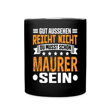 Bricklayer Building Construction Structural Engineer Bricklayer Funny - Full Colour Mug - black - Front