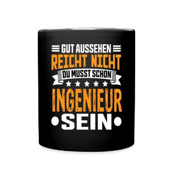 Ingénieur - Mug uni - noir - Devant