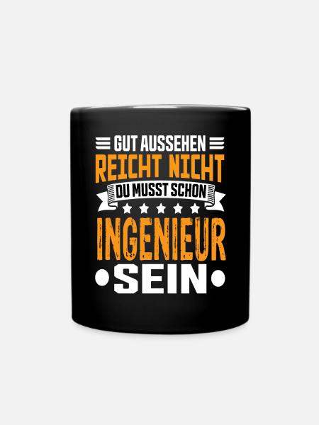 Ingenieur - Tasse einfarbig - Schwarz