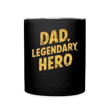 Motif de héros légendaire de papa pour vous - Mug uni - noir - Devant