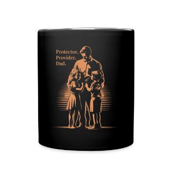 Protecteur, Pourvoyeur, Père - Honorez vos héros - Mug uni - noir - Devant
