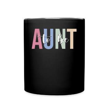 Zum Tantchen befördert - Tasse einfarbig - Schwarz - Vorne