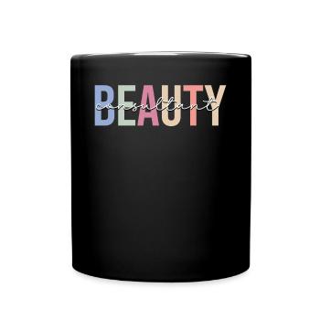 Make-up-Liebhaber - Tasse einfarbig - Schwarz - Vorne