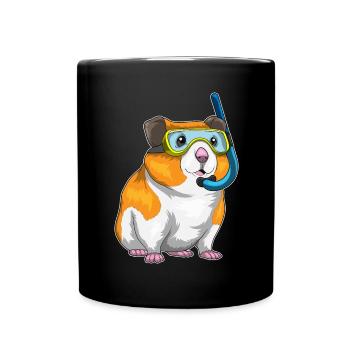 Plongée avec tuba pour hamster - Mug uni - noir - Devant