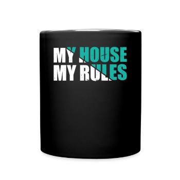 Landscaping - My house my rules - Gardener Landsca - Tasse einfarbig - Schwarz - Vorne